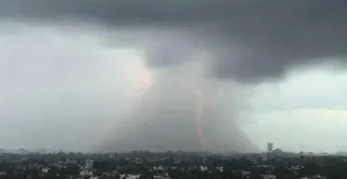 risco de tempestades severas