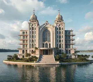 mansão com lago e capela em Goiás
