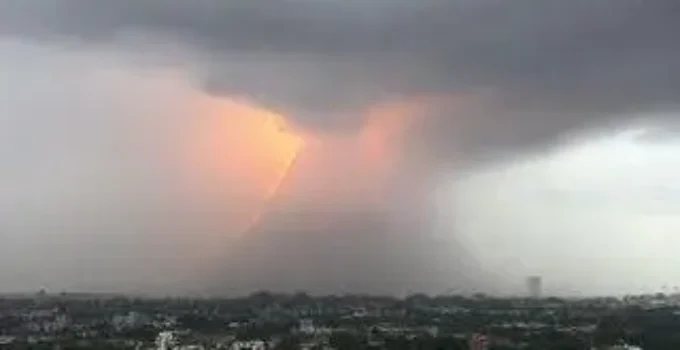 INMET alerta de tempestade e granizo em Goiânia
