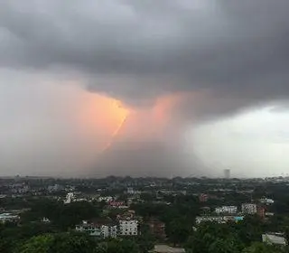 INMET alerta de tempestade e granizo em Goiânia