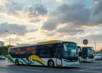 ônibus articulados a gás biometano