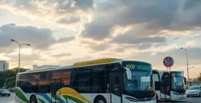 ônibus articulados a gás biometano
