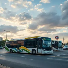 ônibus articulados a gás biometano
