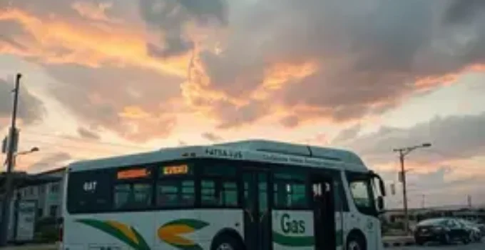 ônibus a gás