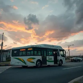 ônibus a gás