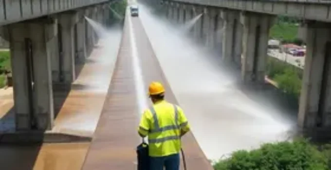 lavagem de viadutos