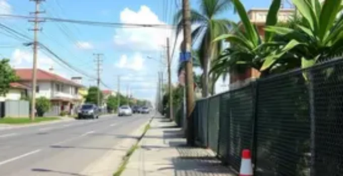 obra da Saneago em calçada do Centro de Goiânia