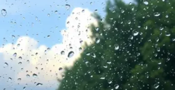 chuva rápida e isolada